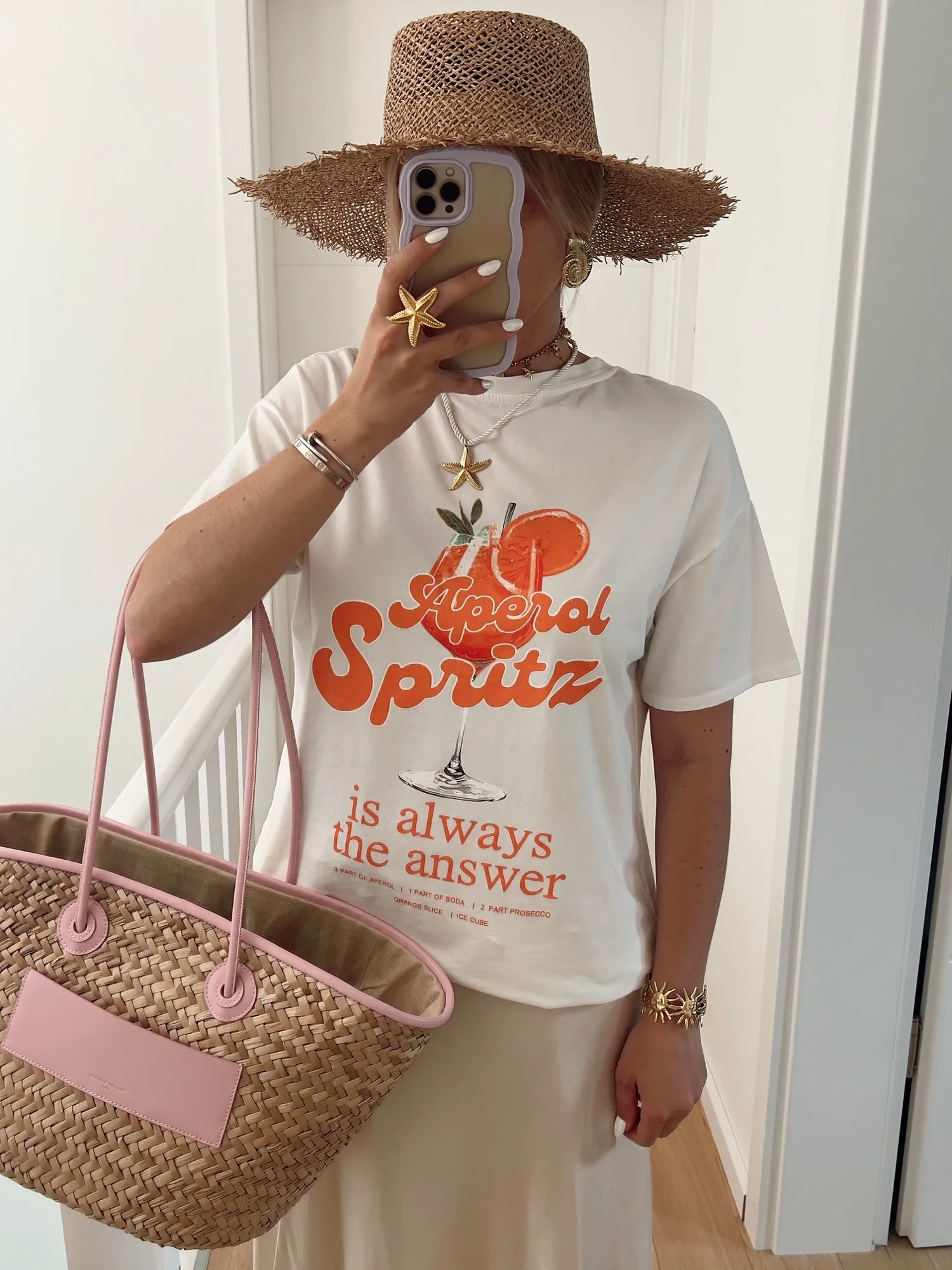 T-shirt SPRITZ Graphique blanc impression Aperol Spritz