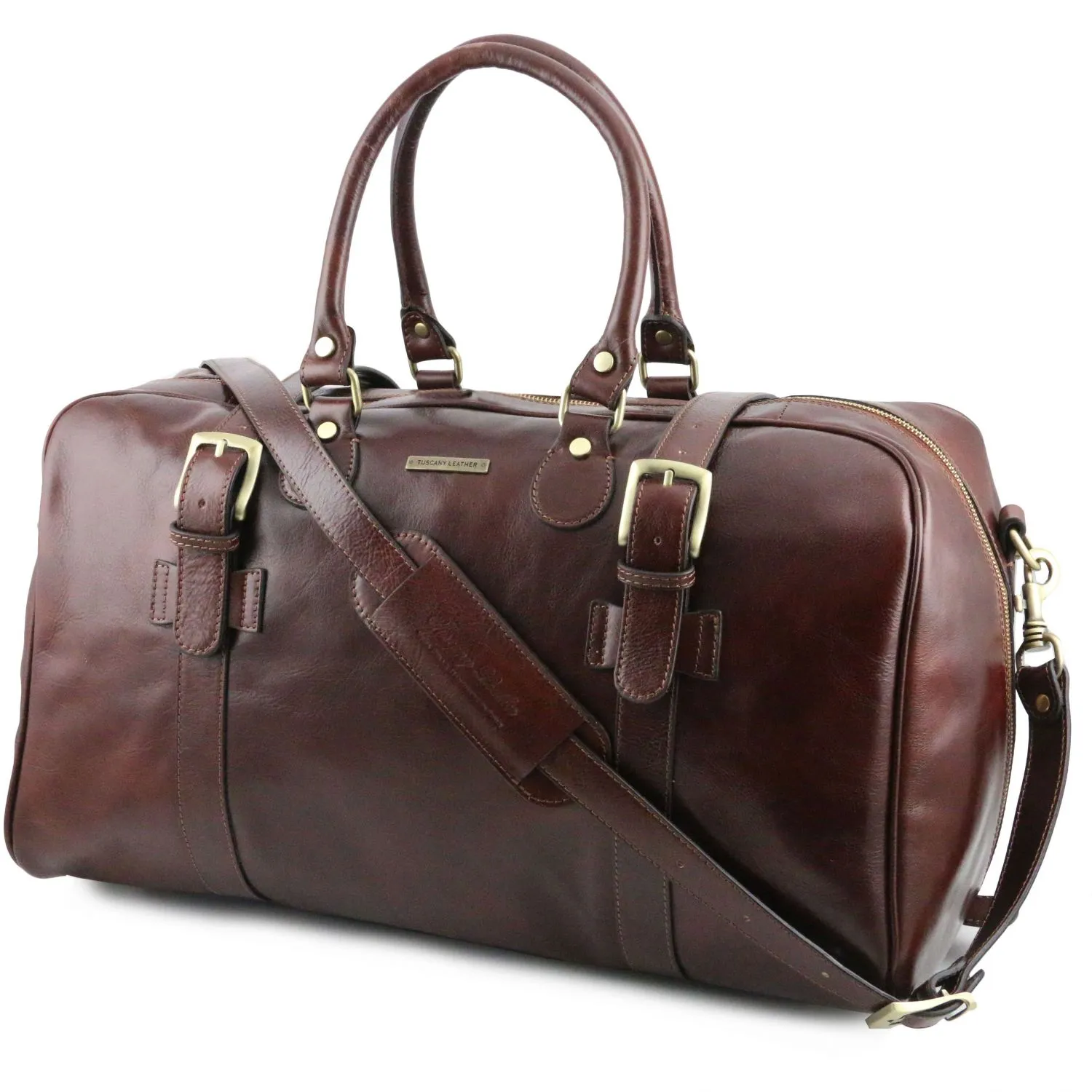 TL Voyager - Sac de Voyage en Cuir - Grand Modèle Marron TL141248