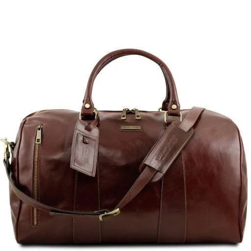 TL Voyager Sac de Voyage en Cuir - Grand Modèle Marron TL141794