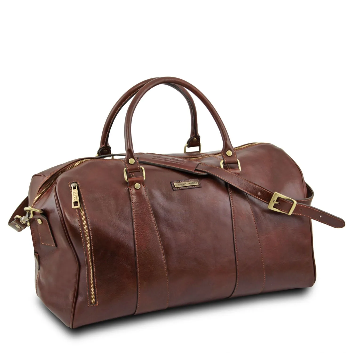 TL Voyager Sac de Voyage en Cuir - Grand Modèle Marron TL141794