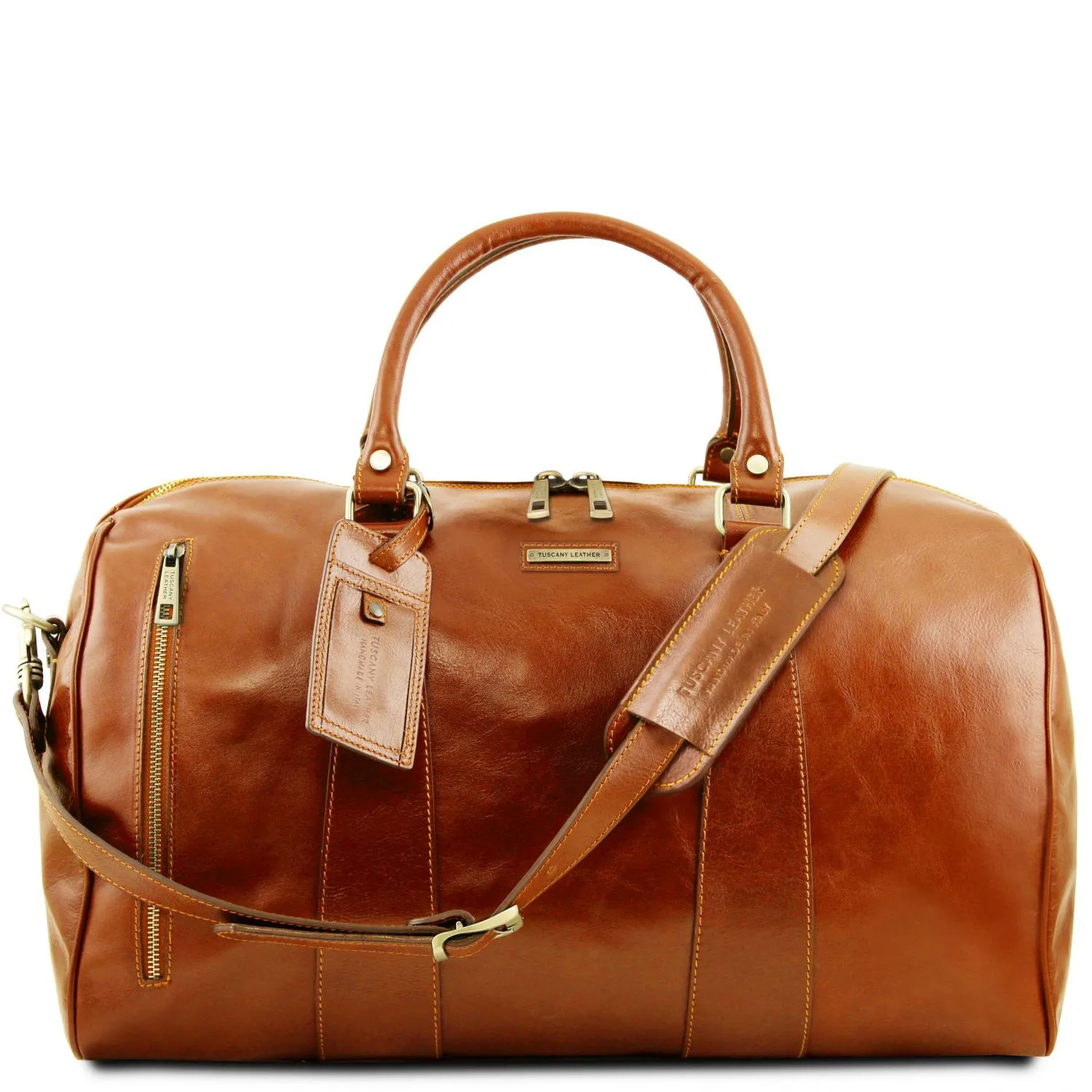 TL Voyager Sac de Voyage en Cuir - Grand Modèle Miel TL141794