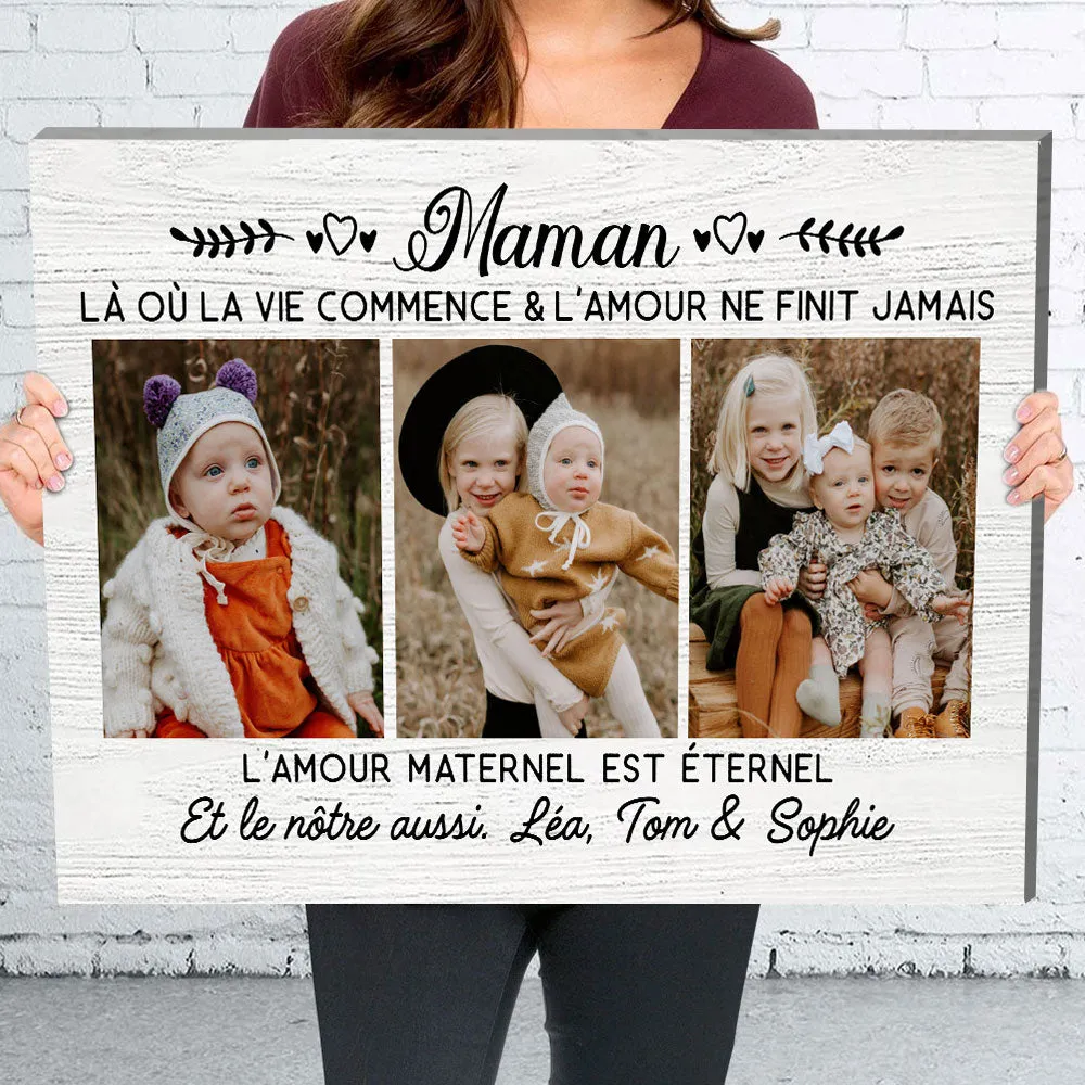 Toile Personnalisée - Une Maman C‘Est L‘Amour