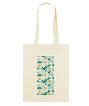 Tote Bag Lys Blanc - Sac en Toile Motif Liberty | Grafitee