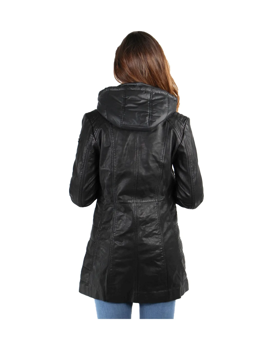 Veste 3/4 Donders en cuir ref 51143 Noir