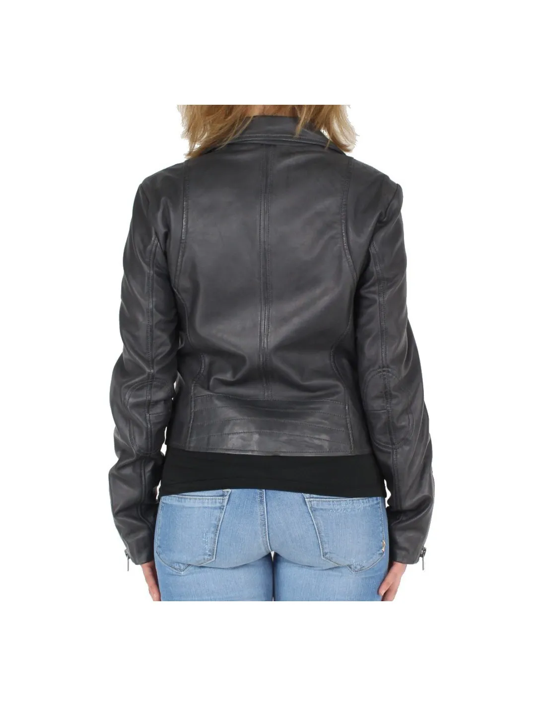 Veste en cuir Rino et Pelle ref_42299 Anthracite