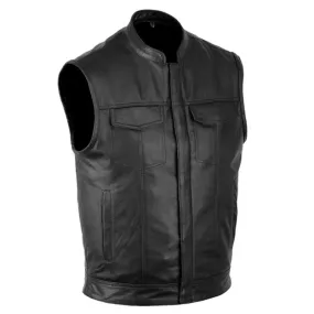 Veste en cuir sans manche -SOA