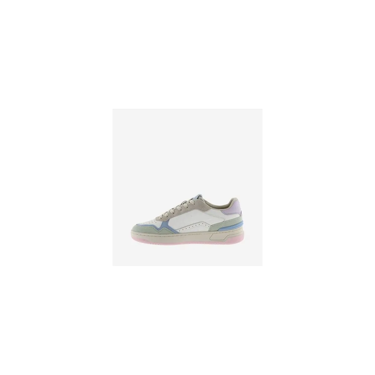 Victoria - Baskets rétro blanches et pastels