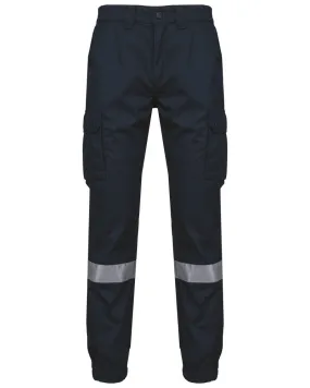 WK. Designed To Work WK712 - Pantalon cargo unisexe avec bas élastiqué et bande réfléchissante