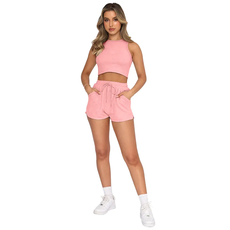 Yoga Set Summer Nouveau Produit Lingerie Décontractée Court Espèces Sports Top Top Women Veff Du 8,76 € | DHgate